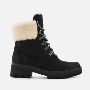 Timberland Black and Cream Women's Boots